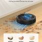 Vactidy & Vexilar | Robot vacuum cleaner on a wooden floor with debris, highlighting 5000Pa strong suction power.