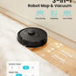 3-in-1 robot mop and vacuum cleaning a floor with features highlighted.